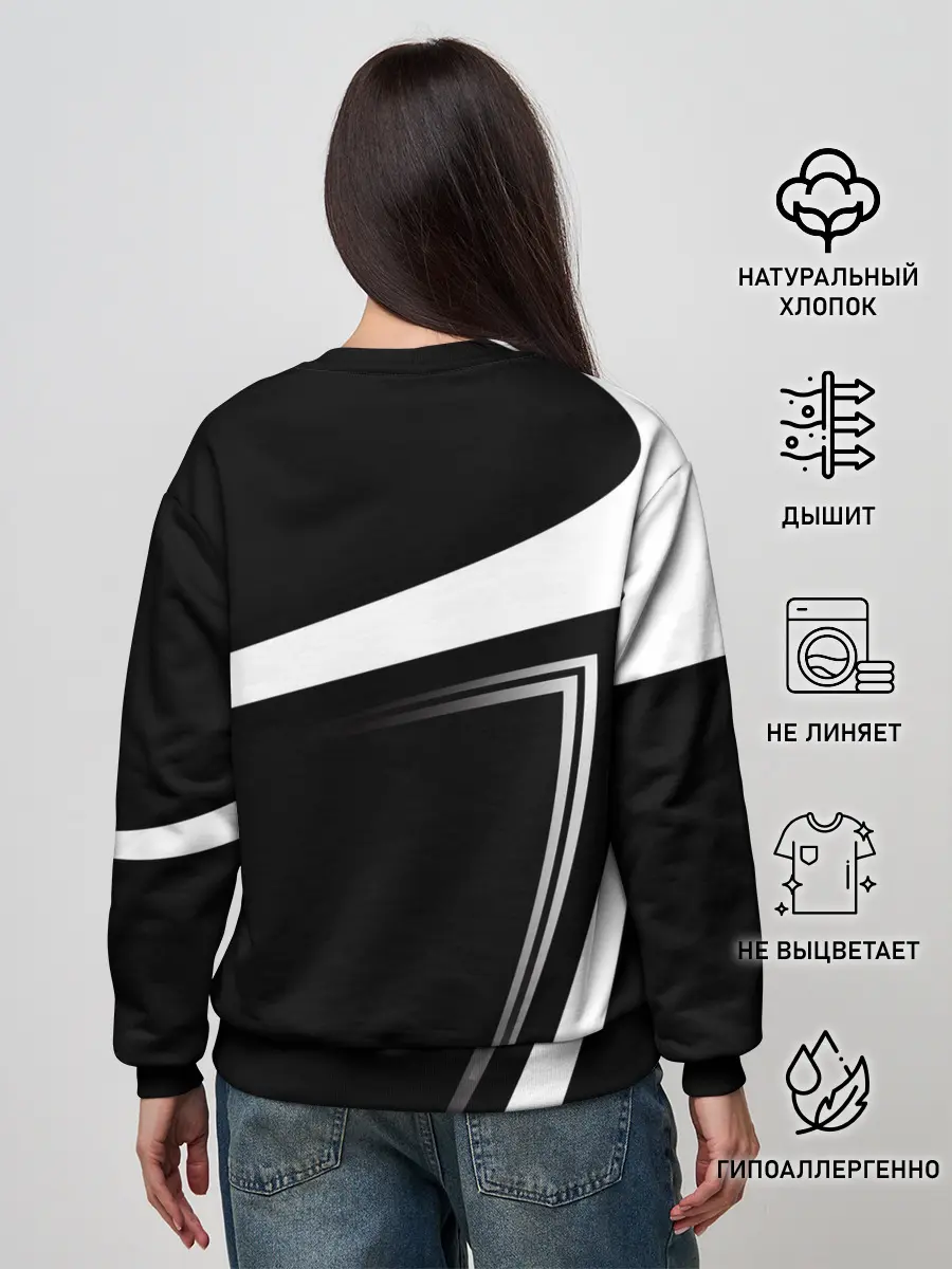 Женский свитшот / JUVENTUS / ЮВЕНТУС / ПОЛОСЫ