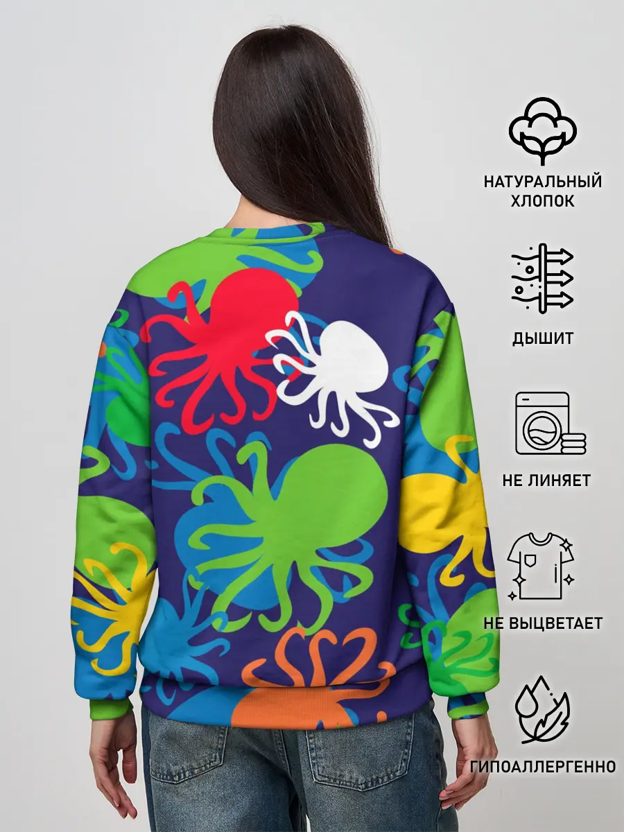 Женский свитшот / Осьминоги