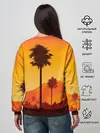 Женский свитшот / Лето, Пальмы, вечер