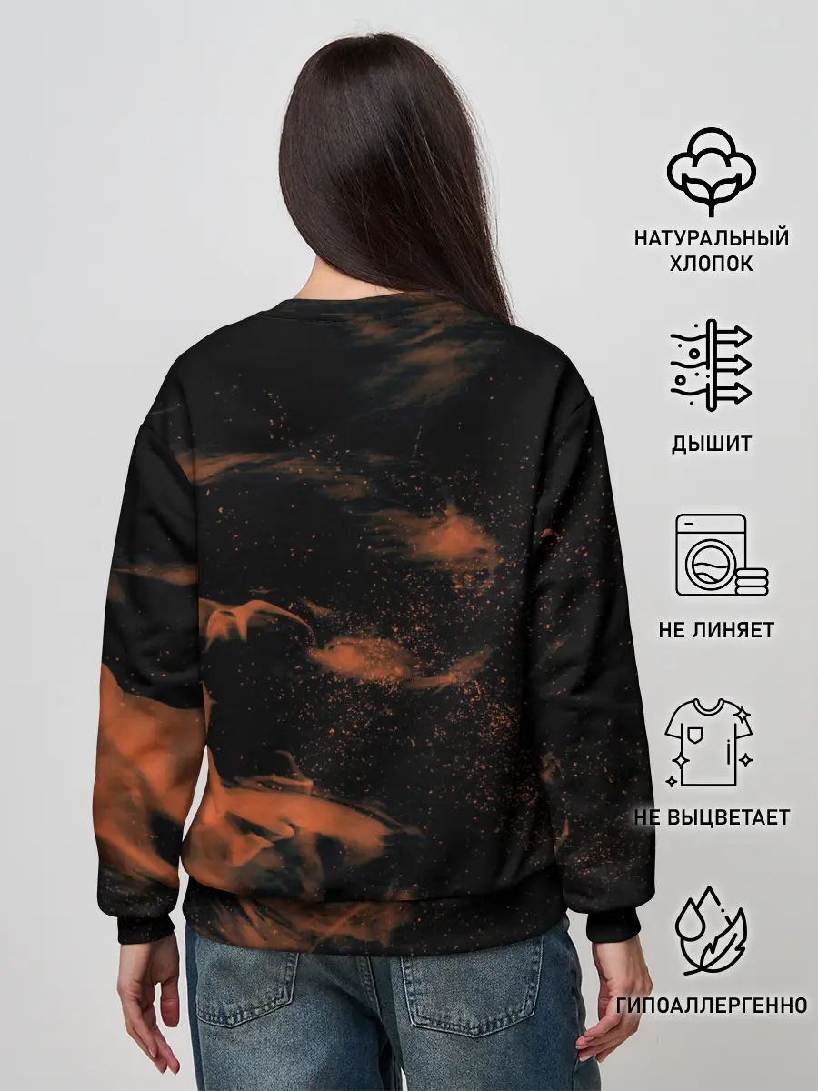 Женский свитшот / Чёрный клевер удар Аста мечом