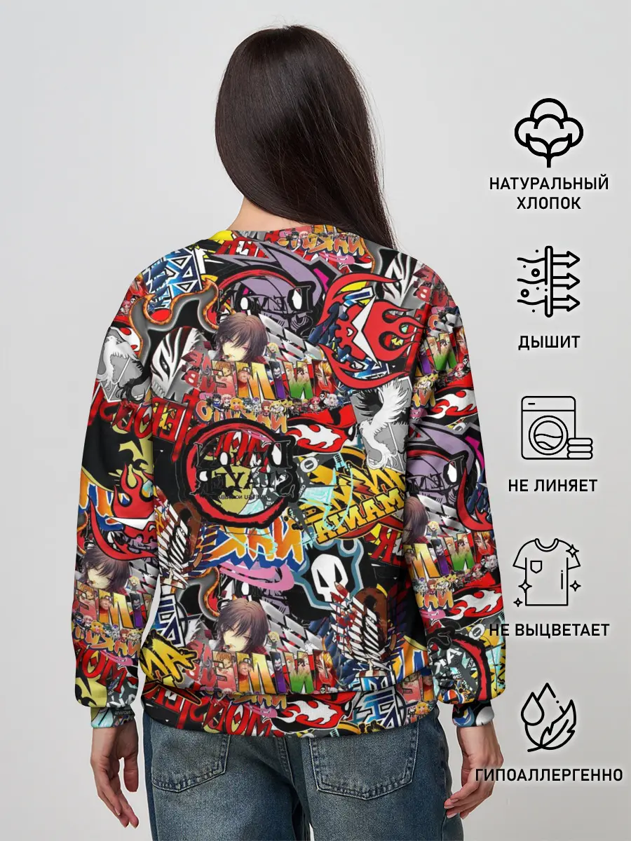 Женский свитшот / Логотипы Аниме Мультиков