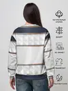 Женский свитшот / White 3d lines