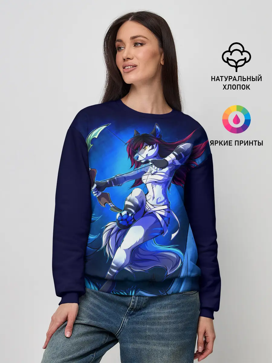 Женский свитшот / Furry warrior