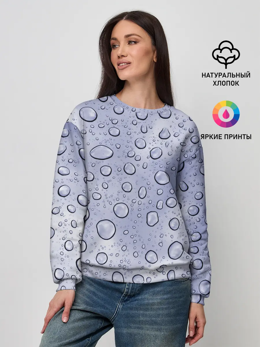 Женский свитшот / Капли на Стекле