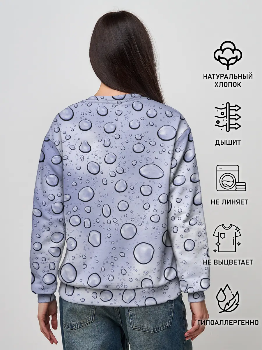 Женский свитшот / Капли на Стекле