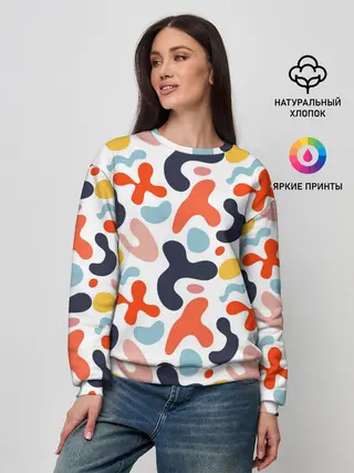Женский свитшот / Абстрактные цветные пятна