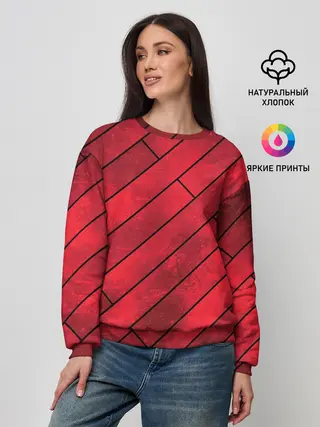 Женский свитшот / Red Boards Texture