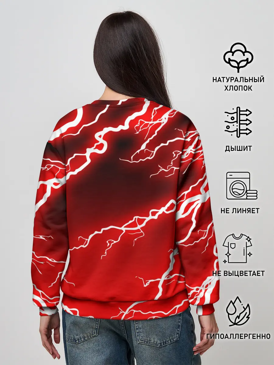 Женский свитшот / АТЛЕТИКО МАДРИД / МОЛНИИ