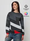 Женский свитшот / Черно-красные зигзаги
