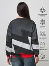 Женский свитшот / Черно-красные зигзаги
