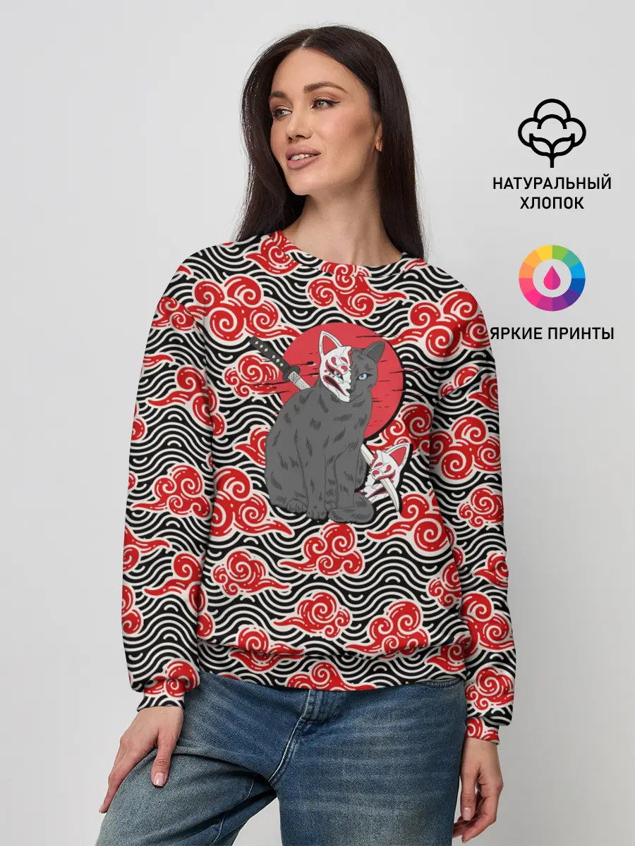 Женский свитшот / Кот-оборотень