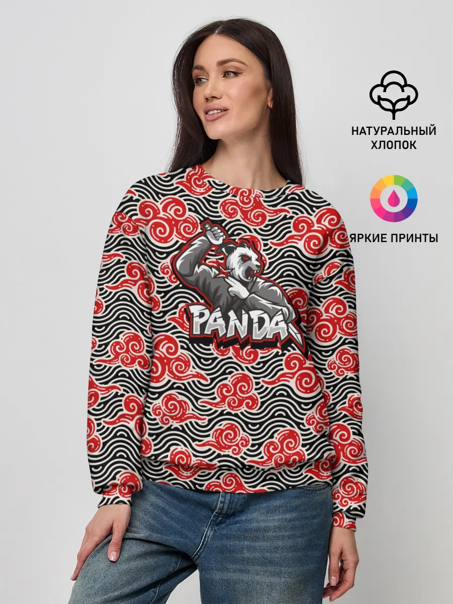 Женский свитшот / Панда-ниндзя