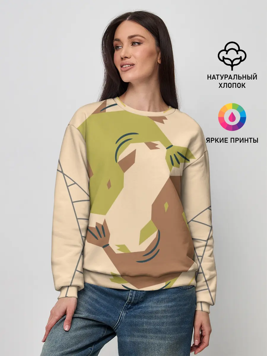 Женский свитшот / Рыбы. Знаки зодиака, море