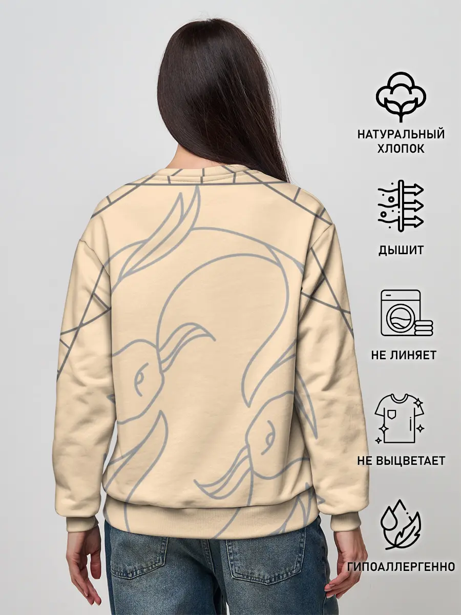 Женский свитшот / Рыбы. Знаки зодиака, море