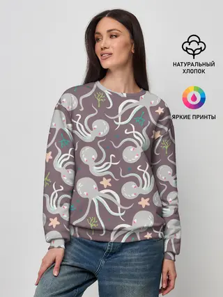 Женский свитшот / Осьминоги