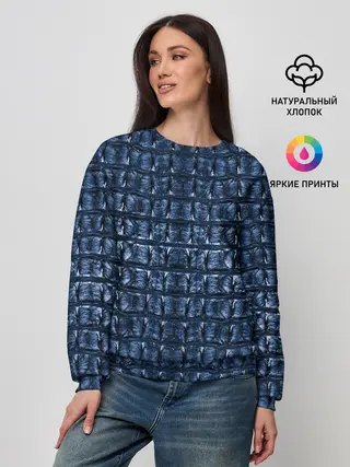 Женский свитшот / Текстура аллигатора