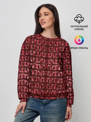 Женский свитшот / Текстура аллигатора