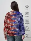 Женский свитшот / Сине-Красные Разводы