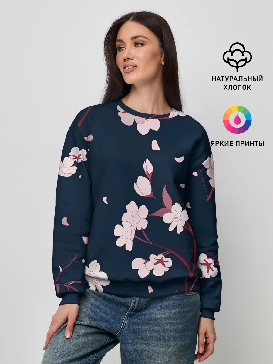 Женский свитшот / Веточки сакуры