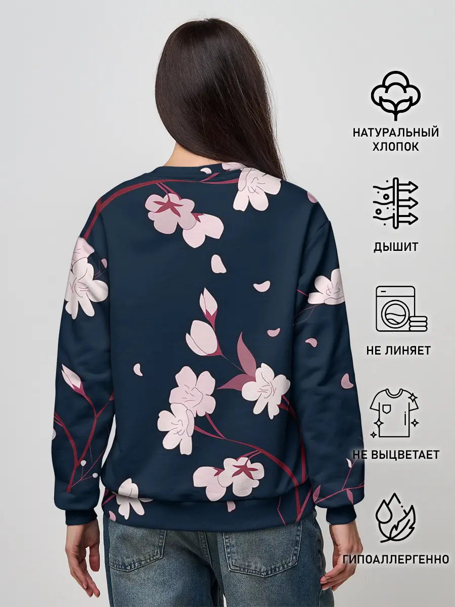Женский свитшот / Веточки сакуры