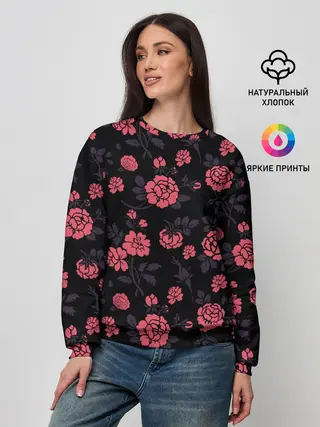 Женский свитшот / Ночные розы
