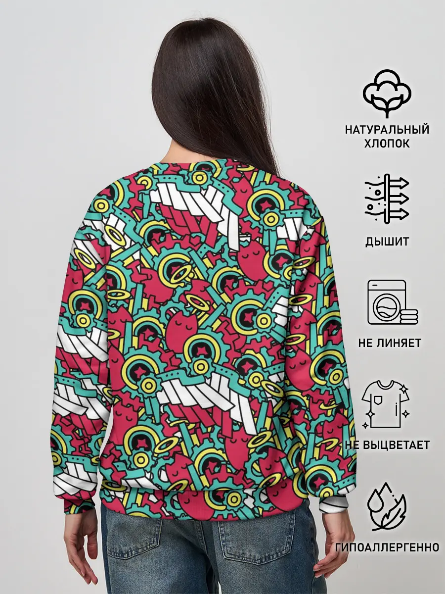 Женский свитшот / РЭКИ КЯН ПАТТЕРН | SK8