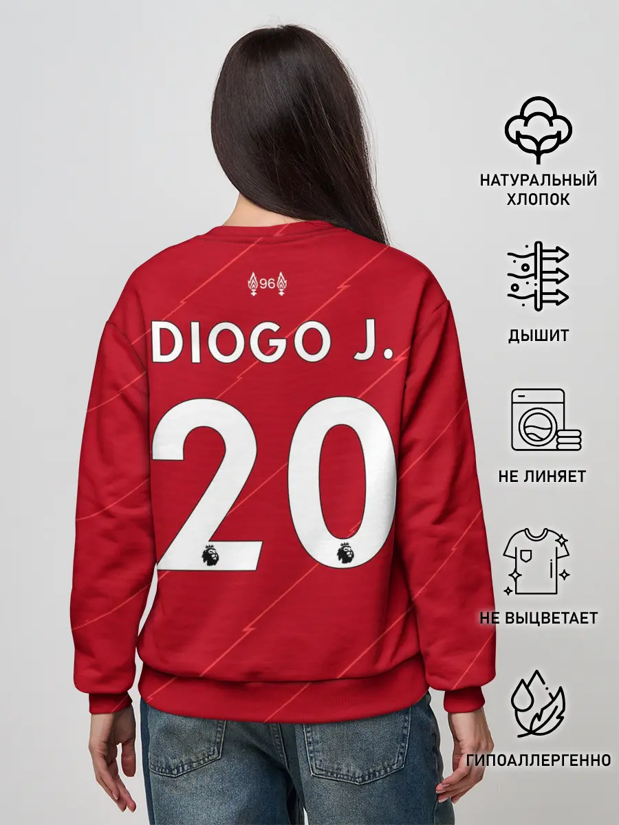 Женский свитшот / Жота Ливерпуль форма 2021/2022