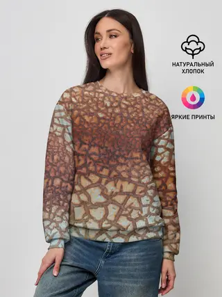 Женский свитшот / Пустынные Трещины