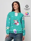 Женский свитшот / РазНые Снеговики