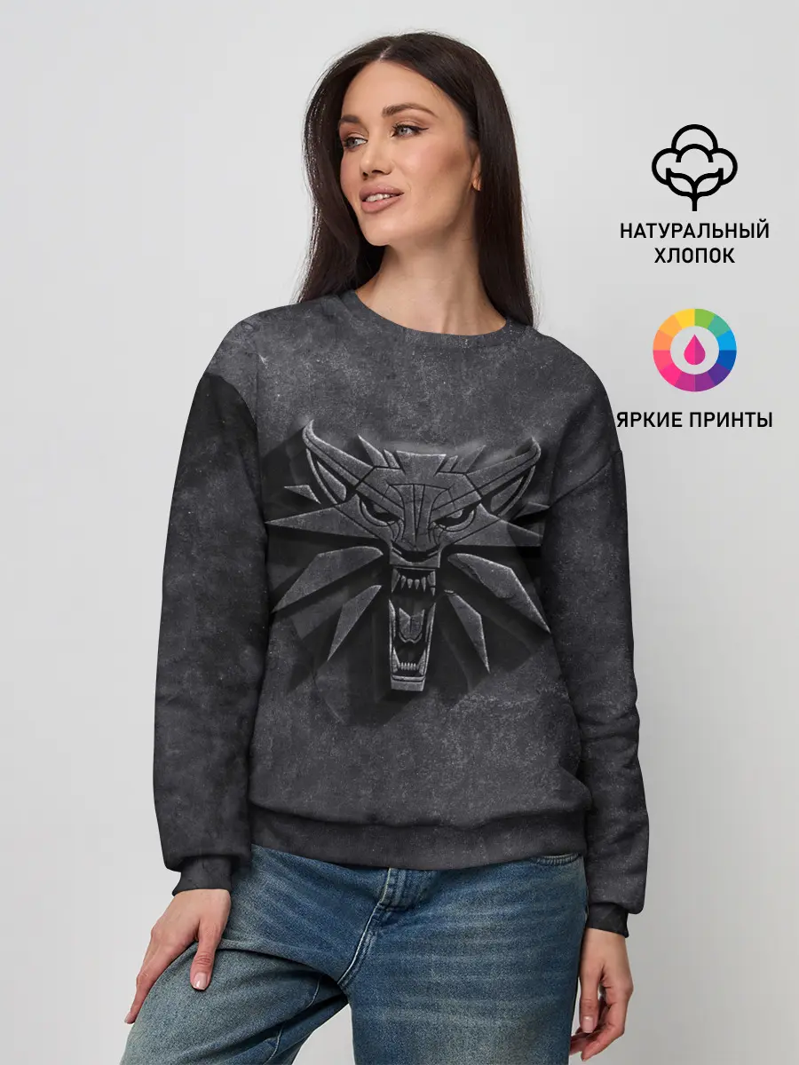 Женский свитшот / THE WITCHER КАМЕНЬ ЛОГО