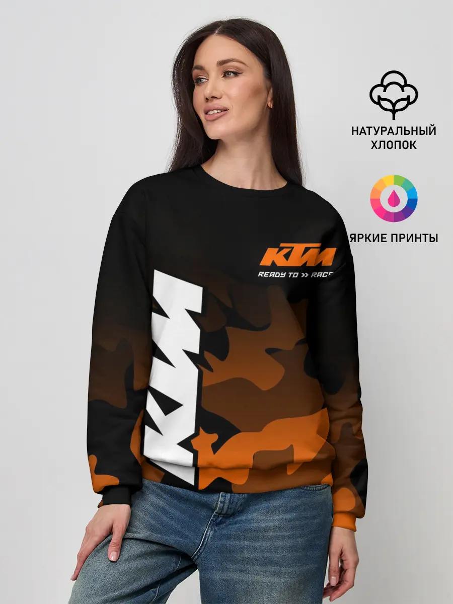 Женский свитшот / KTM MOTORCYCLES / КТМ МОТОЦИКЛ