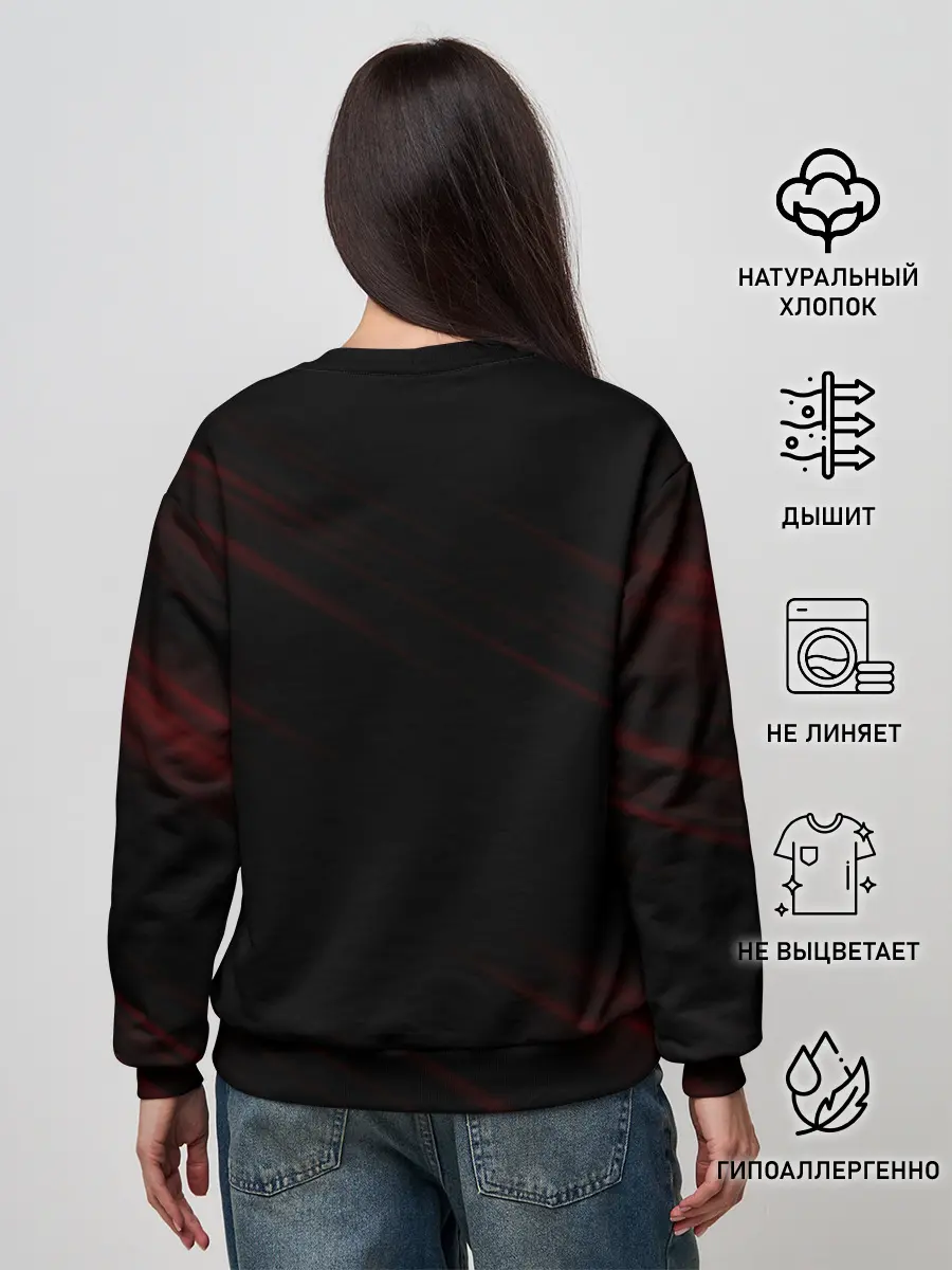 Женский свитшот / Чёрный клевер магия Юно