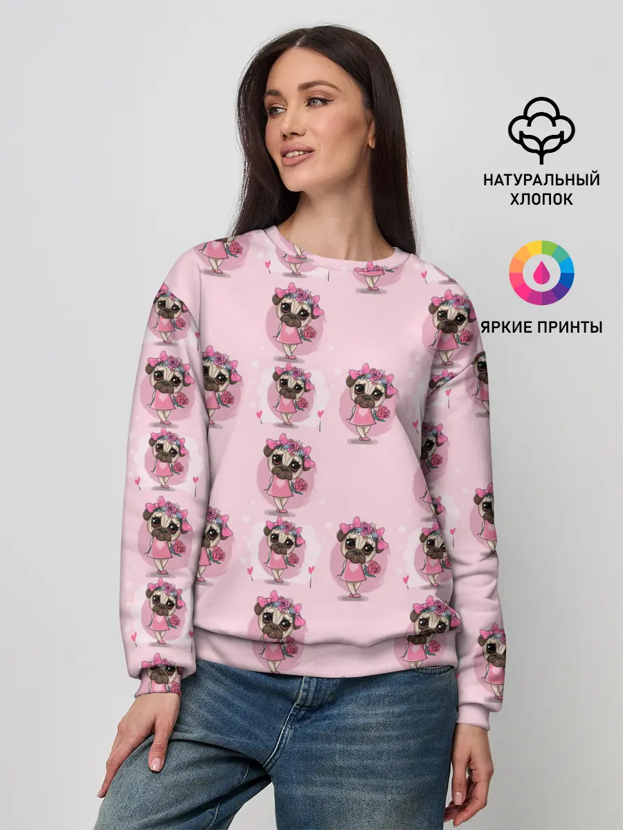 Женский свитшот / Милая собачка