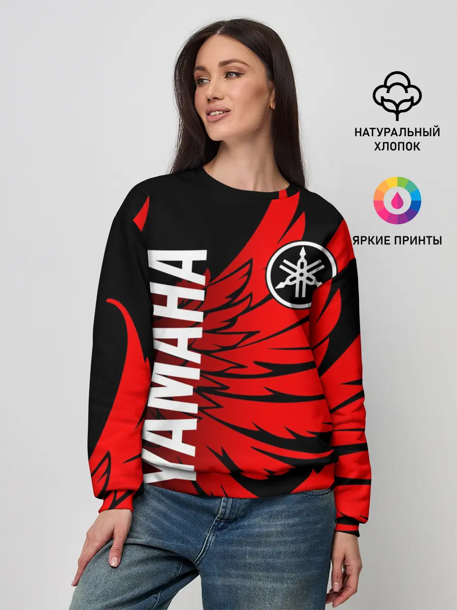 Женский свитшот / YAMAHA / ЯМАХА / МОТОСПОРТ