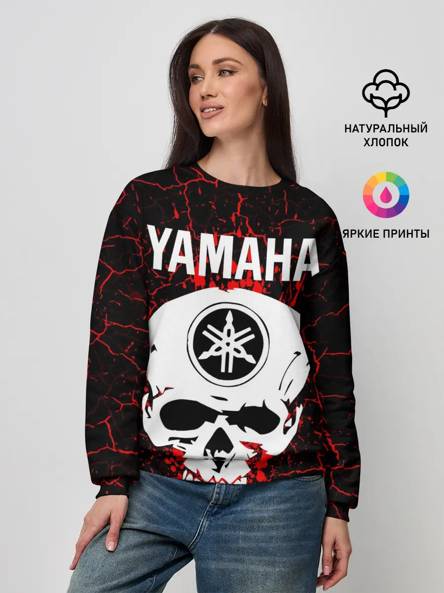 Женский свитшот / YAMAHA / ЯМАХА / МОТОСПОРТ