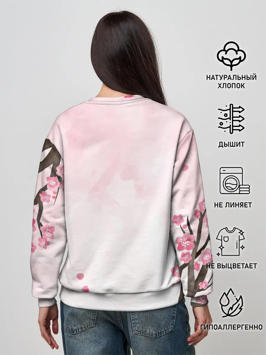 Женский свитшот / Чёрный клевер сакура Аста