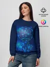 Женский свитшот / Медуза на синем