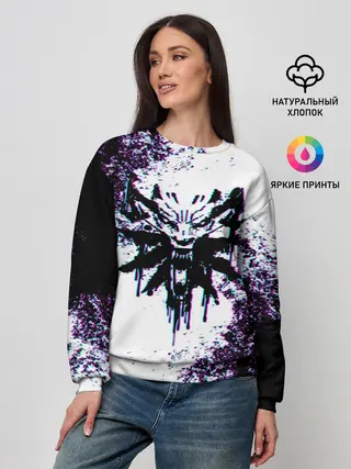 Женский свитшот / THE WITCHER GLITCH / ГЛИТЧ