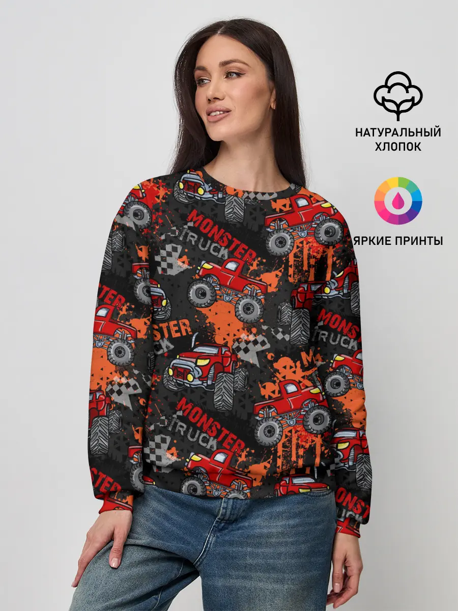 Женский свитшот / MONSTER TRUCK RED