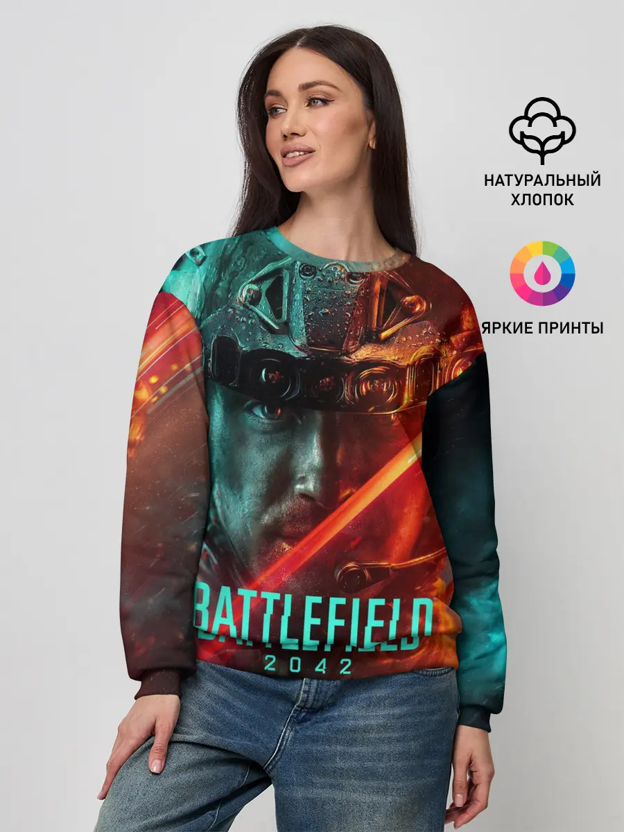 Женский свитшот / Battlefield 2042 Soldier face