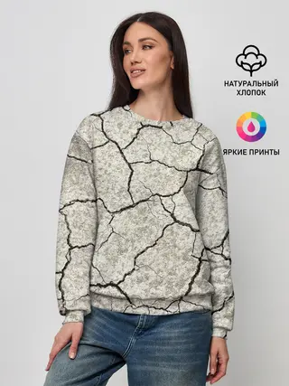 Женский свитшот / Трещины на земле