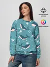 Женский свитшот / Киты