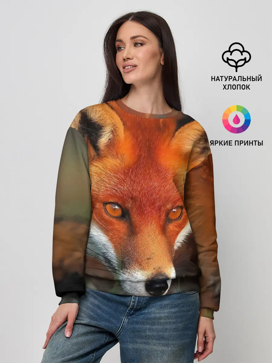 Женский свитшот / Лисица охотница