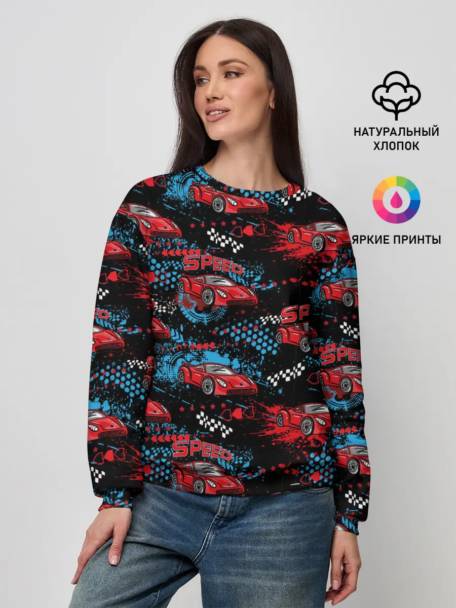 Женский свитшот / Гоночная машинка