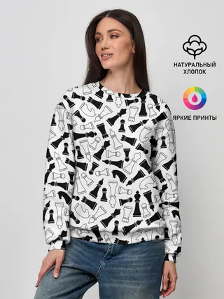 Женский свитшот / Шахматы