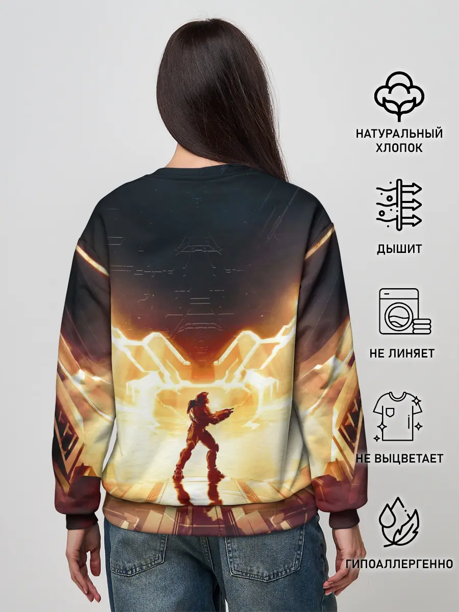 Женский свитшот / Halo infinite Мастер Чиф