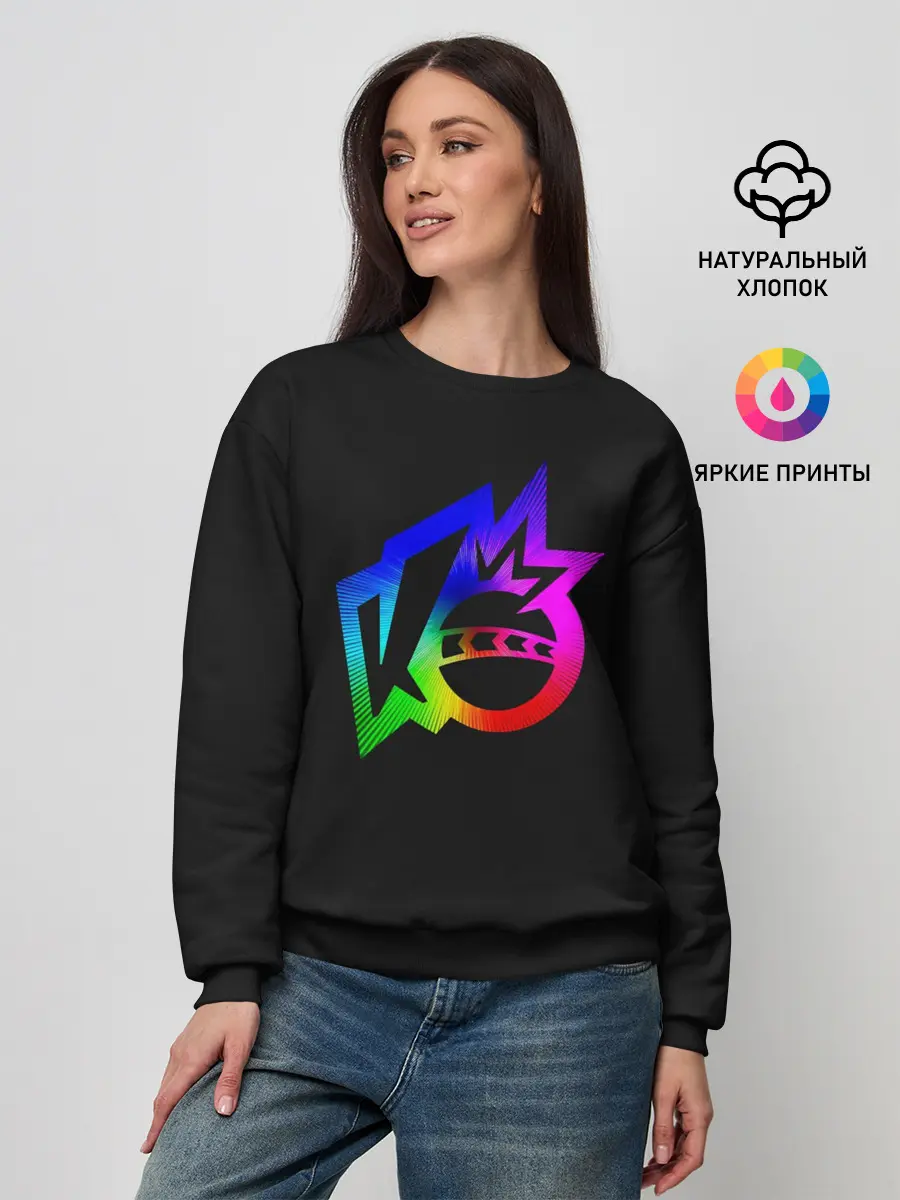 Женский свитшот / Knockout city. Rainbow logo