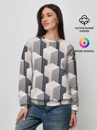 Женский свитшот / ГрафиЧеские Кубы