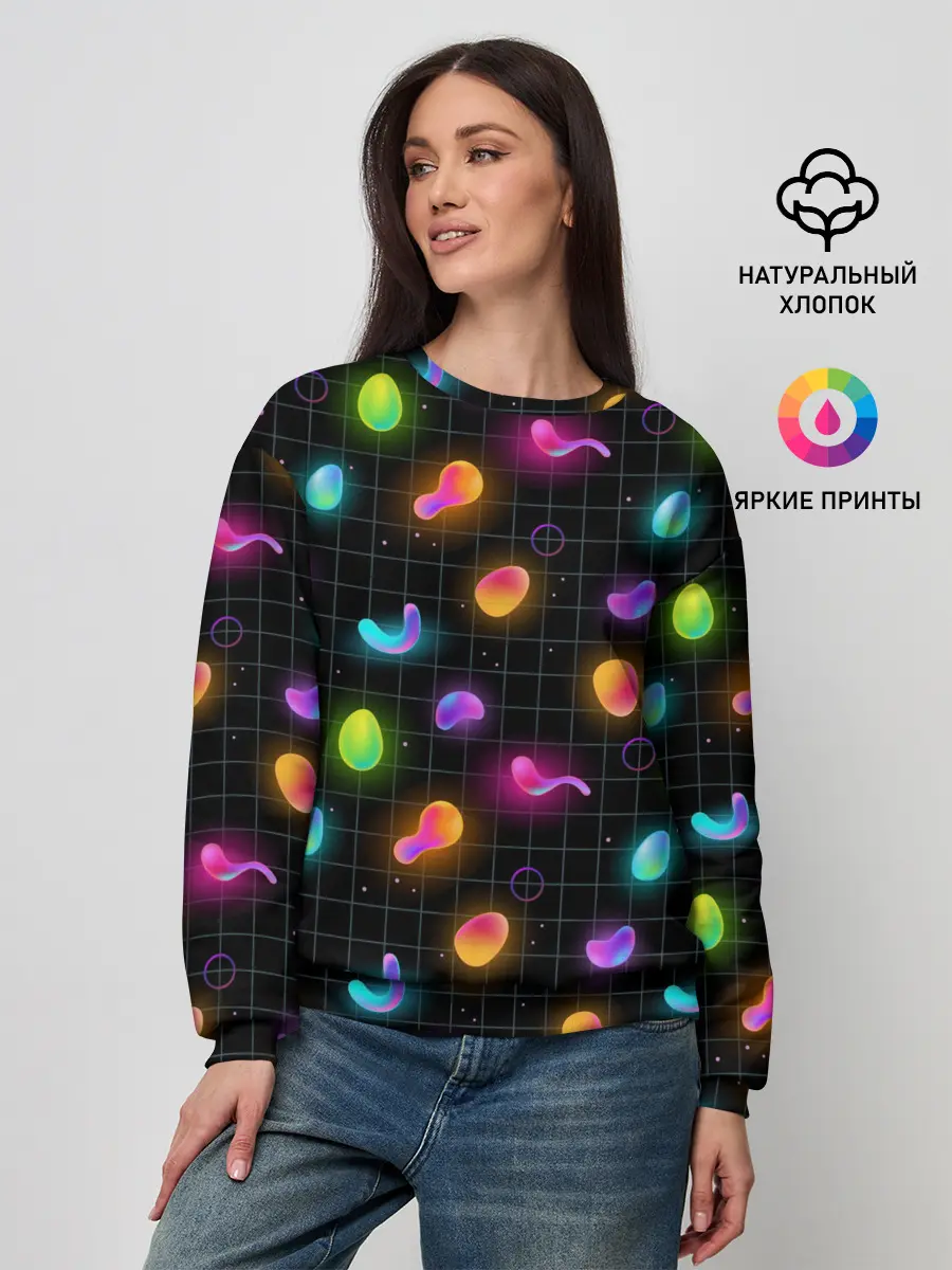 Женский свитшот / Ночные фонарики-светлячки