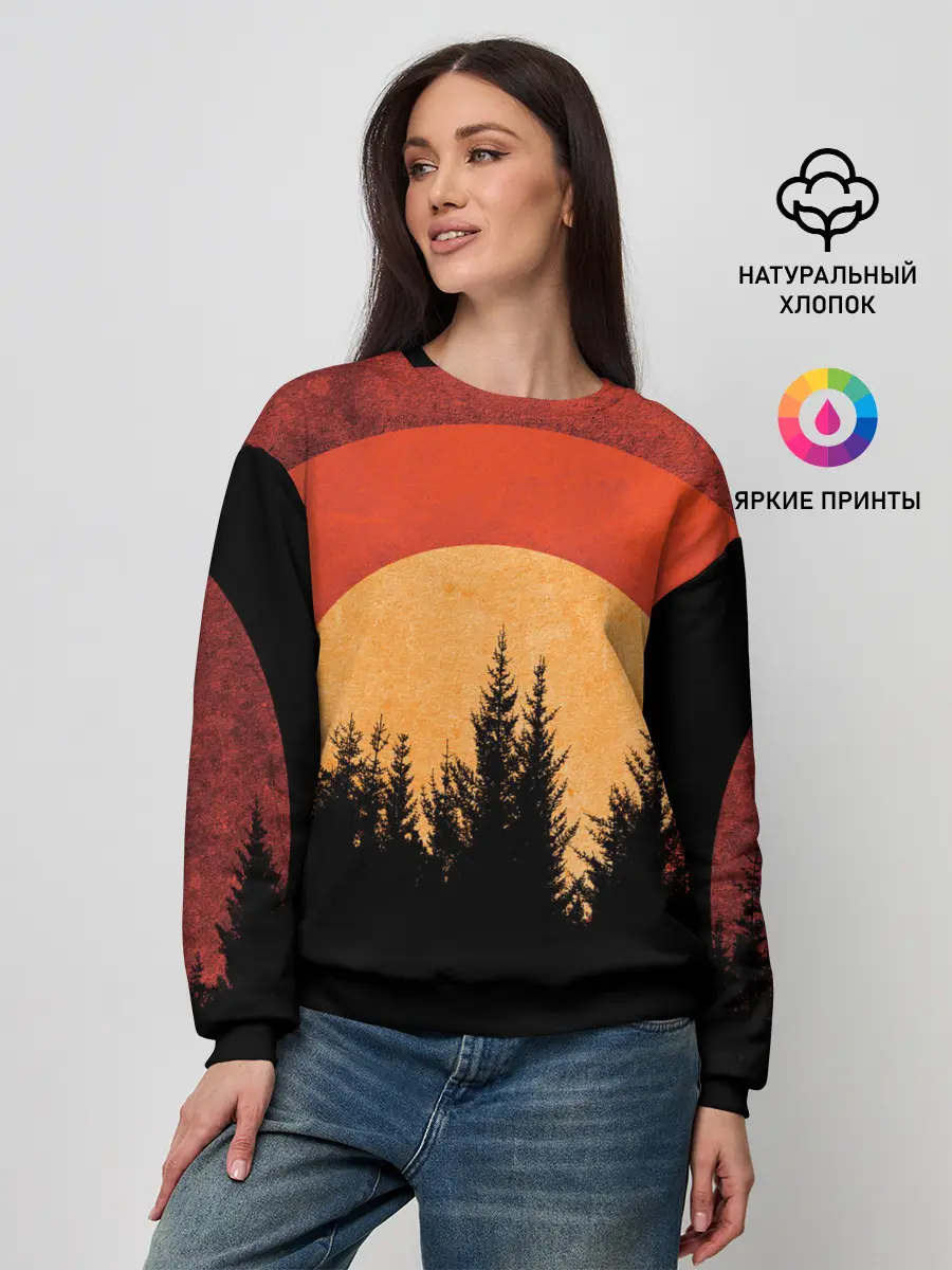 Женский свитшот / ЛЕСНИК 3D